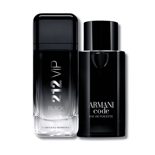 Luxury Men’s Duo – C. Herrera 212 VIP Black & G. Armani Code 100ml (Exclusive Fragrance Set)