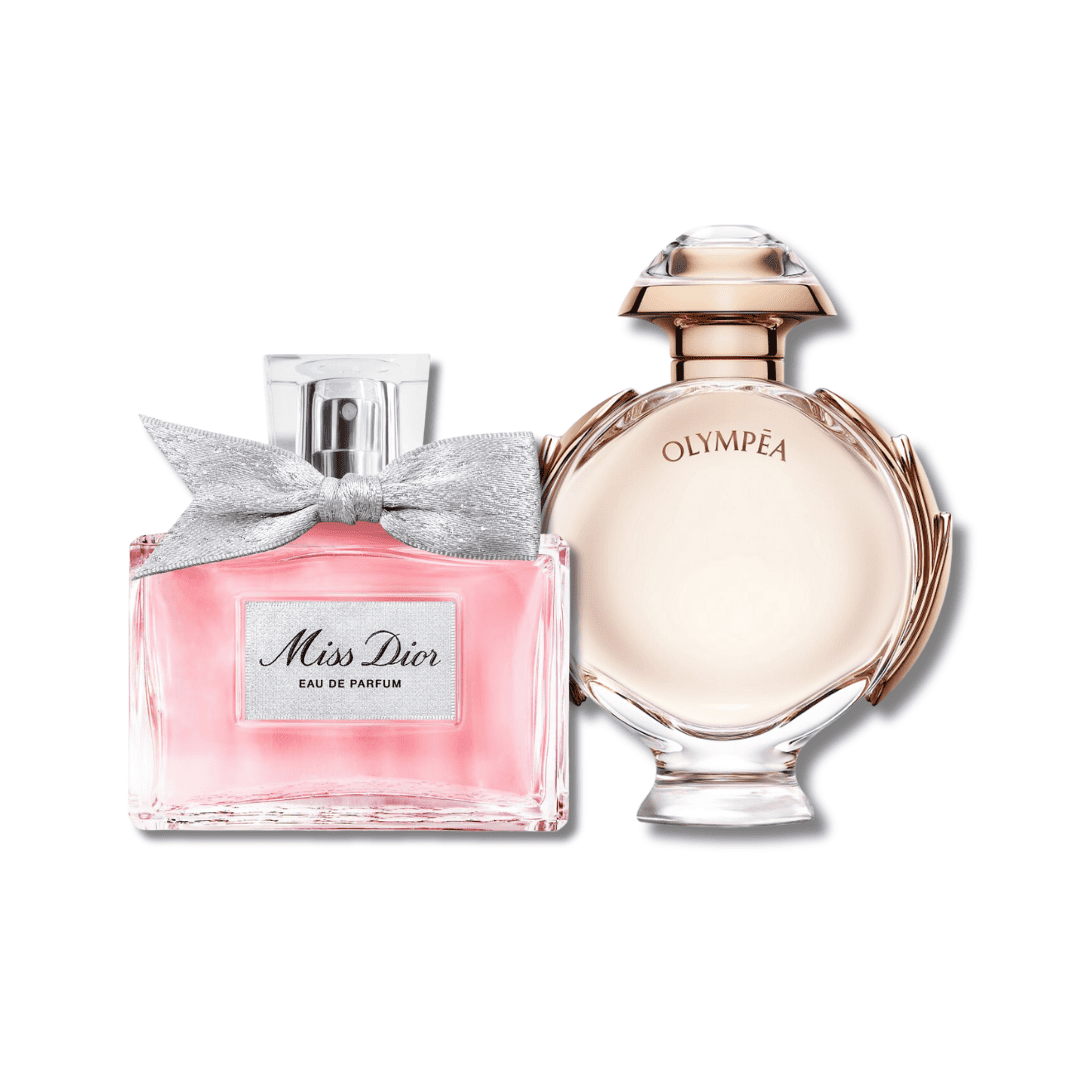 Luxury Women’s Duo – P. Rabanne Olympea 80ml & DR Miss Dior 100ml (Iconic Fragrance Set)
