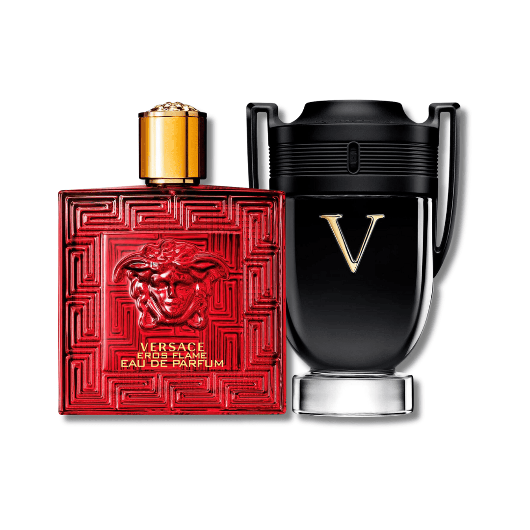 Luxury Men’s Duo – VSC Eros Flame & P. Rabanne Invictus Victory 100ml (Exclusive Fragrance Set)